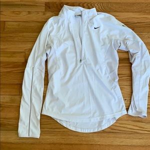 White long sleeve Nike quarter zip